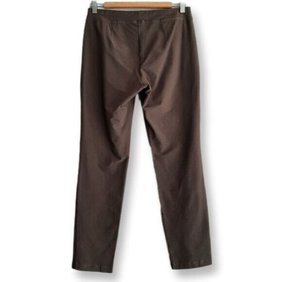 EILEEN FISHER Washable Stretch Crepe Pant Slim Fit Ankle Brown Sz XS - Picture 7 of 11